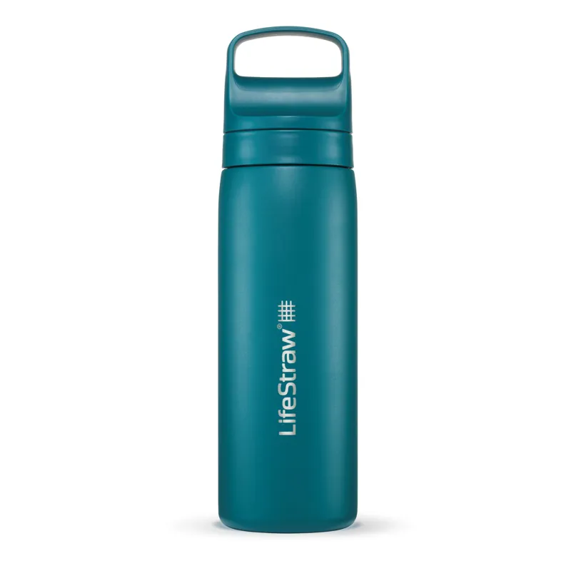 Lifestraw GO 2.0 Stainless Steel Water Filter Bottle 500ml Laguna Teal