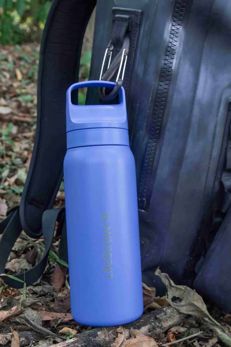 Lifestraw GO 2.0 Stainless Steel Water Filter Bottle 700ml Thistle Purple-1