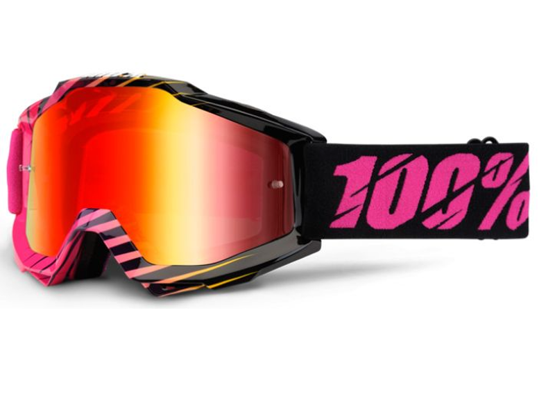 100 Percent Accuri Canaveral Gen1 Goggles Black Crimson/Red Mirror Lens