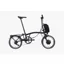 Brompton Electric P-line Urban Mid Bar Folding Bike With rack 2023 Midnight Black