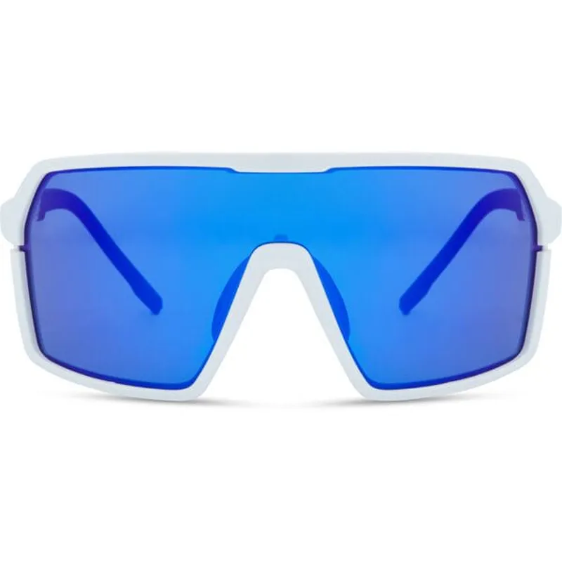 Madison Crypto Sunglasses 3 Lens Pack Gloss White/Blue Mirror/Amber and Clear Lens