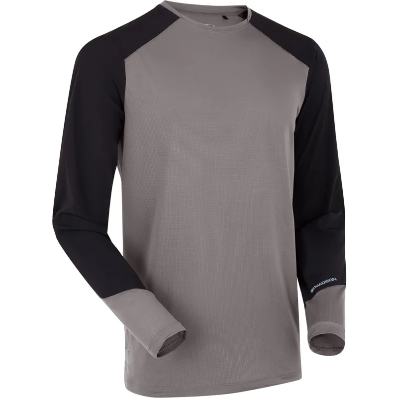 Madison Flux Trail Long Sleeve Jersey Grey Black-1