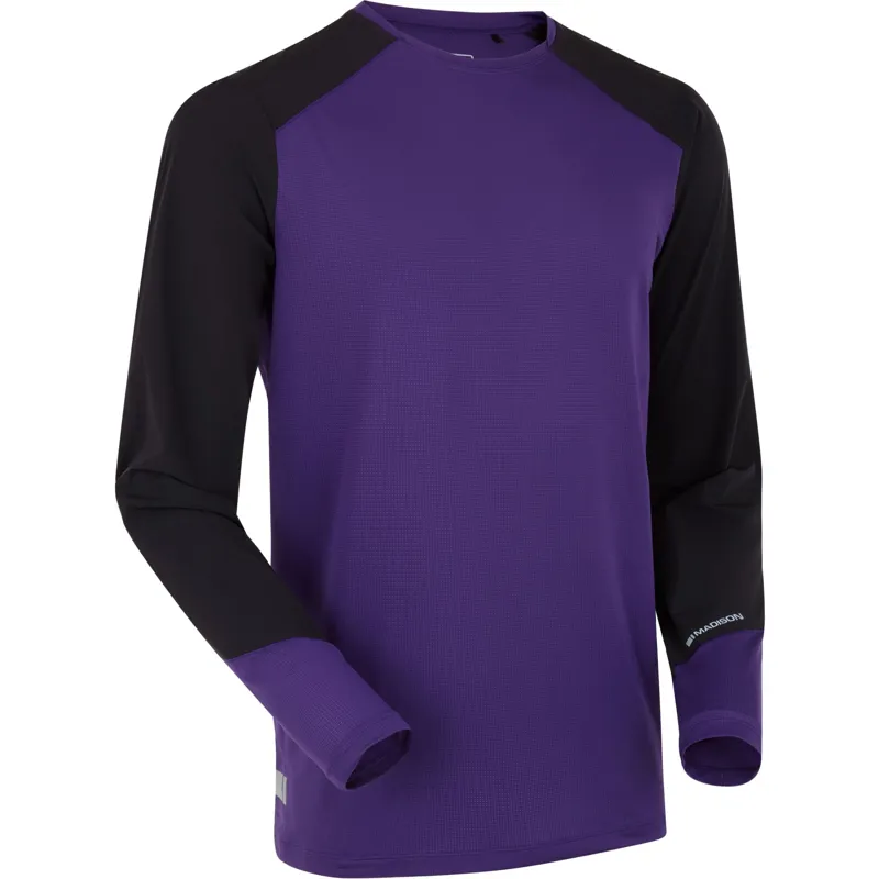 Madison Flux Trail Long Sleeve Jersey Plasma Purple/Black-1