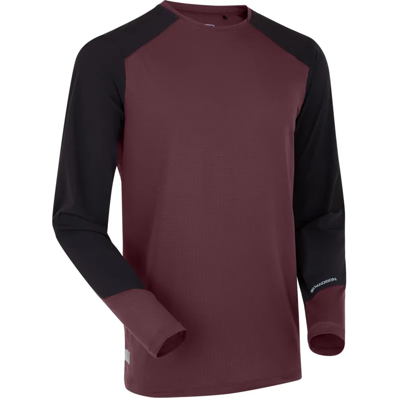 Madison Flux Trail Long Sleeve Jersey Red Black-1