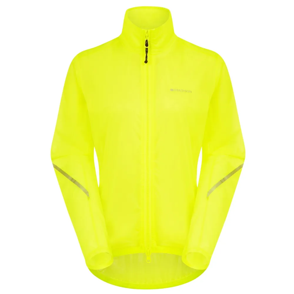 Image of Madison Flux 2 Layer Ultra Packable Waterproof Womens Jacket Hi-Viz Yellow