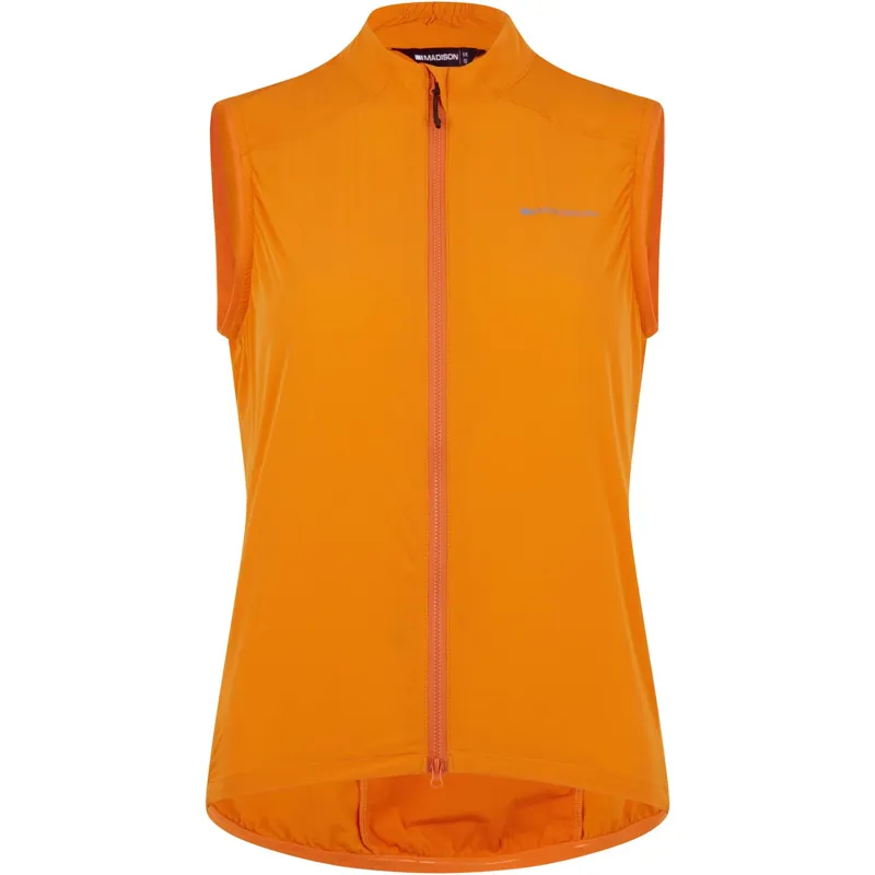 Madison Freewheel Windproof Packable Gilet Women 16 Mango Orange