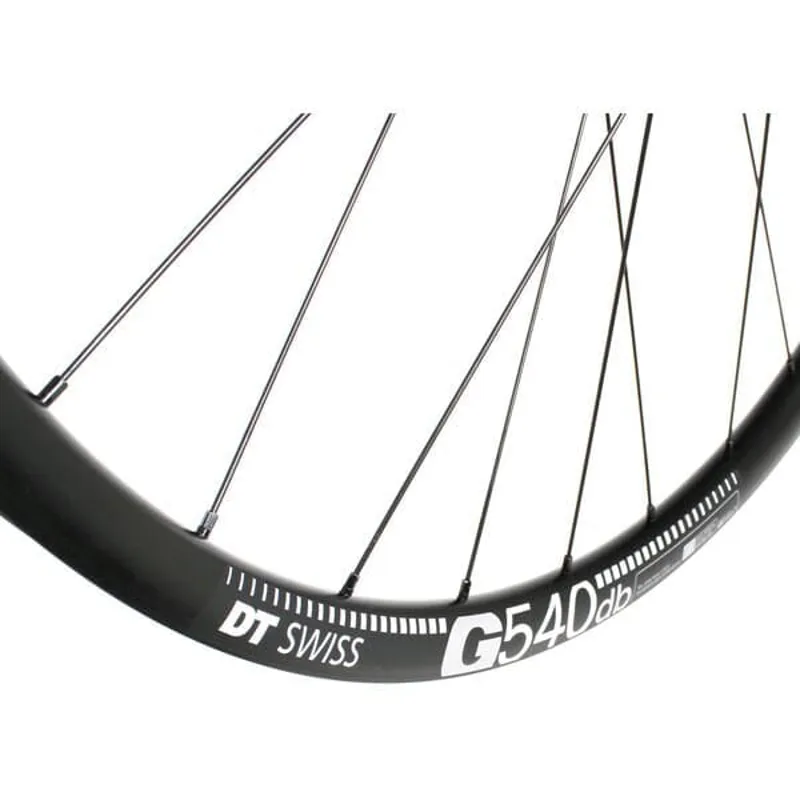 MPart Gravel 700c Disc Front Wheel 12x100mm Clincher DT370/G540TLR 28H Black-2