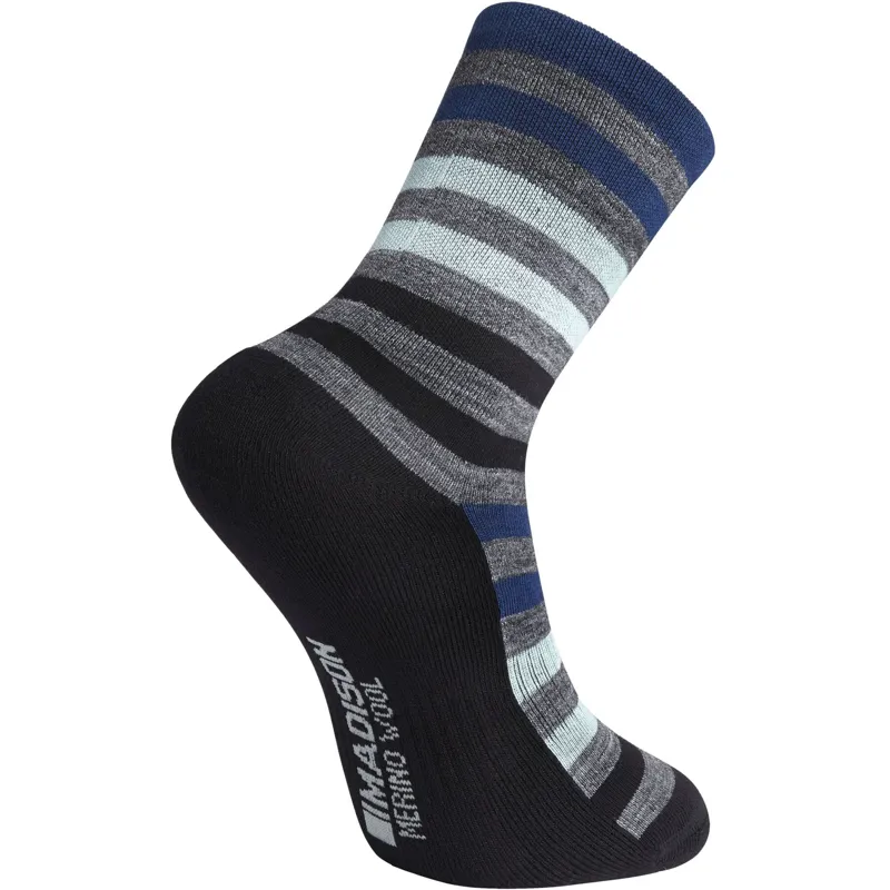 Madison Isoler Merino 3-Season Socks Grey/Blue Fade-1
