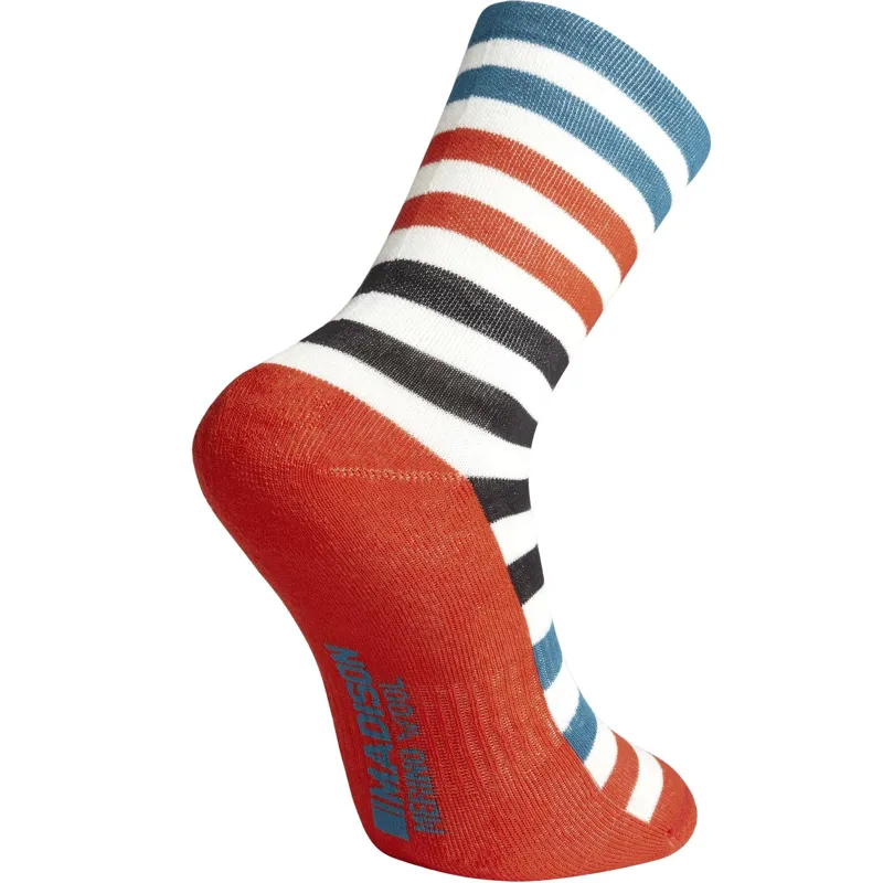 Madison Isoler Merino 3-Season Socks White/Red/Blue Pop-1
