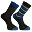 Madison Sportive Long Sock Twin Pack Black/Black Stripe