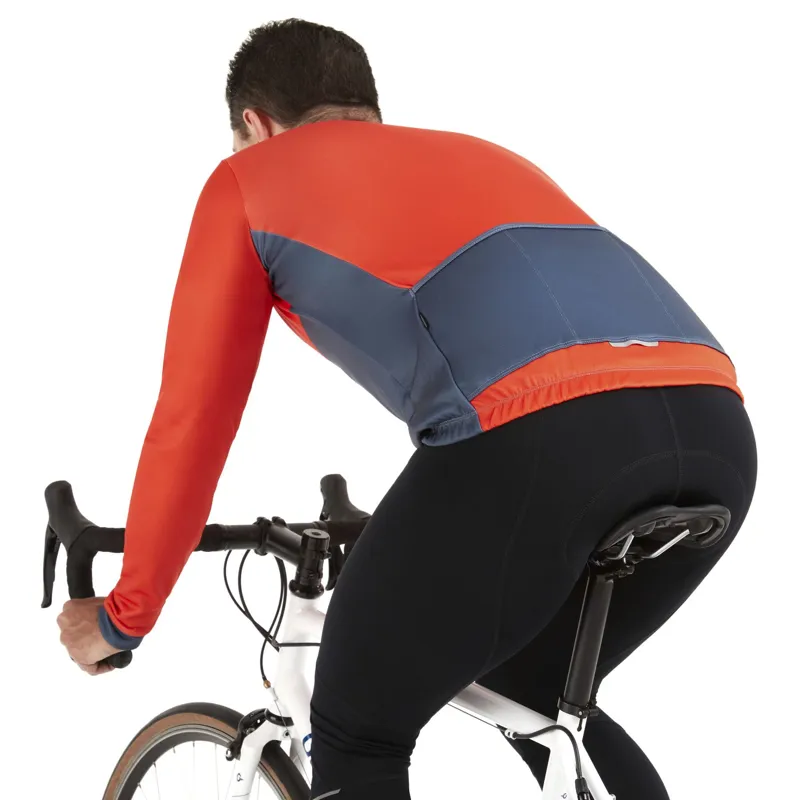 Madison Sportive LS Thermal Jersey Chilli Red/Navy Haze-5