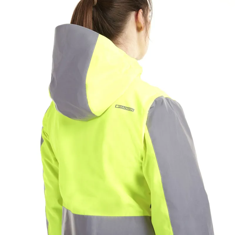 Madison Stellar FiftyFifty Reflective Womens Waterproof Jacket Hi-Vis Yellow/Silver-3