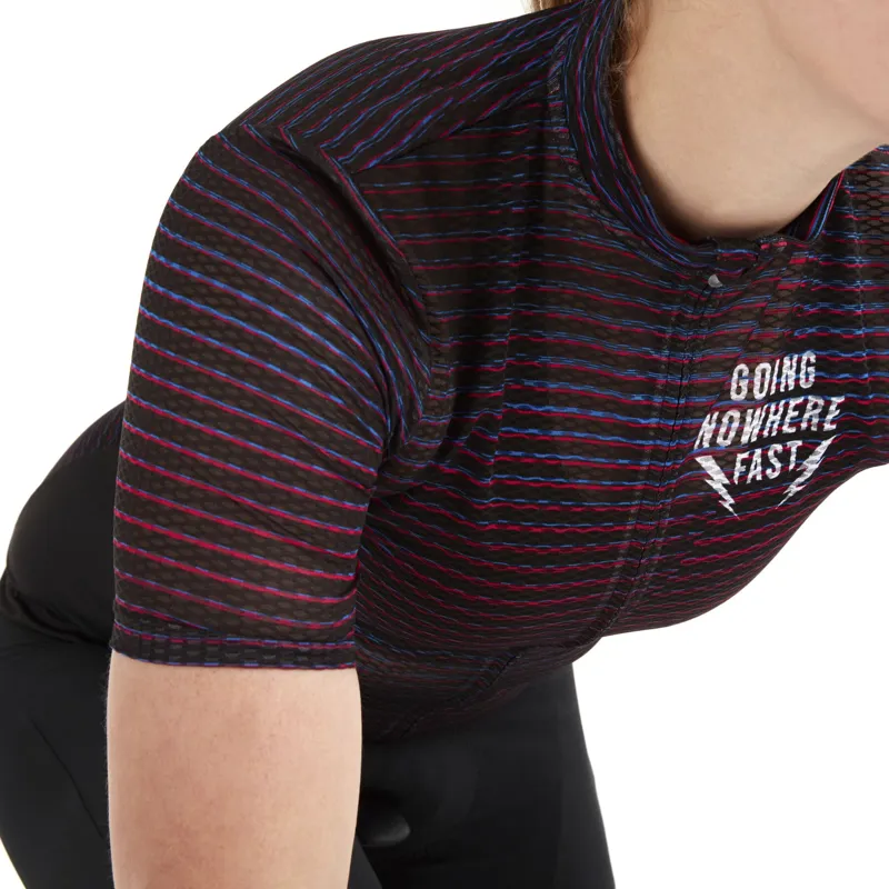 Madison Turbo Indoor Womens SS Jersey Glitch Stripe-5
