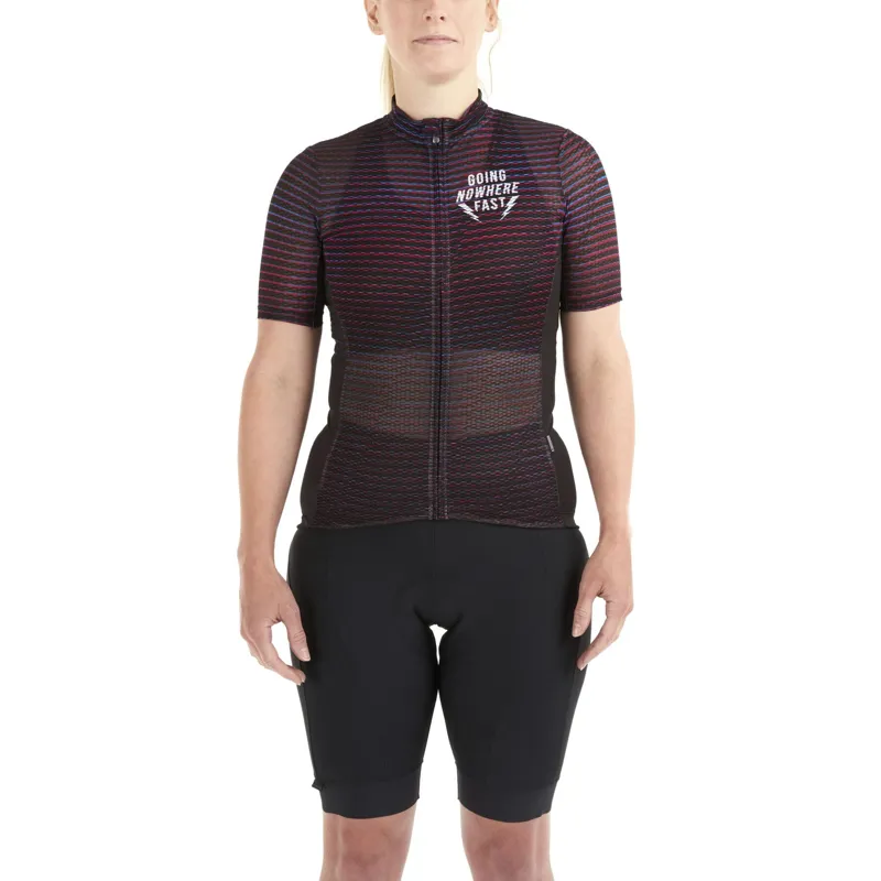 Madison Turbo Indoor Womens SS Jersey Glitch Stripe-2