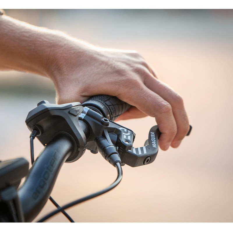 Magura MT4 eSTOP Front or Rear Single Disc Brake with 2 Finger Aluminium Light Weight Lever Blade Black-1