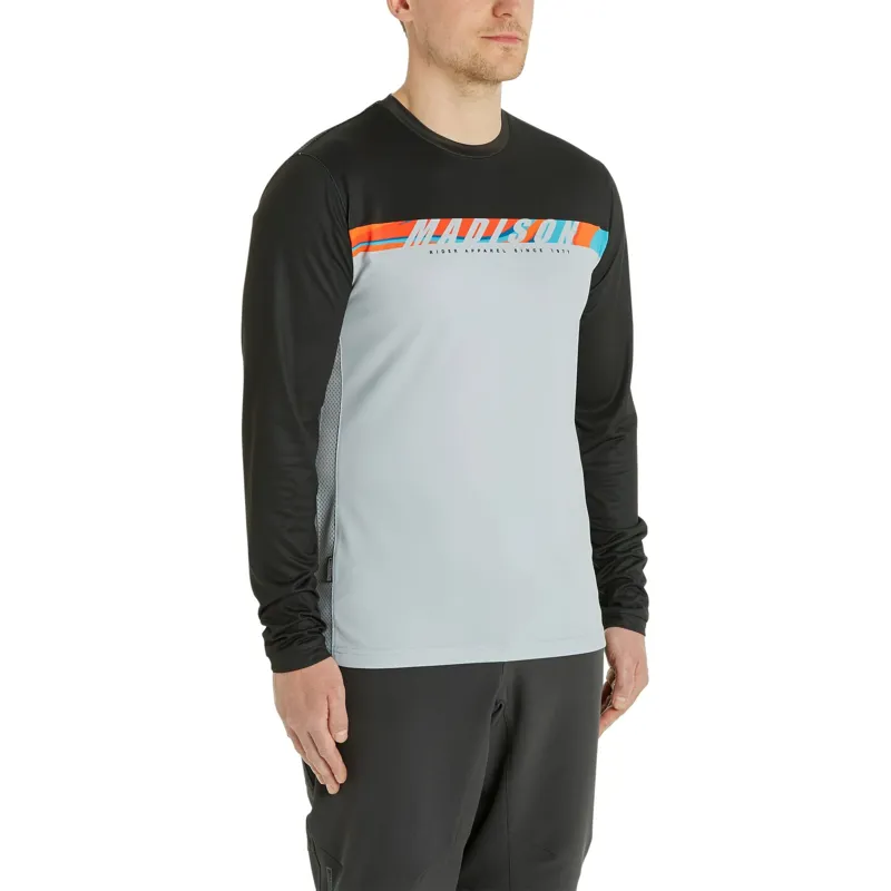 Madison Flux LS Jersey Black/Cloud Grey-7