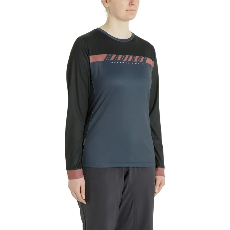 Madison Flux Womens LS Jersey Navy Haze-8