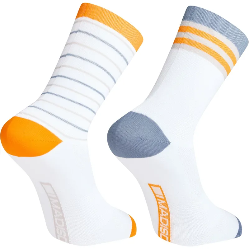 Madison Sportive Long Sock Twin Pack White/White Stripe-1