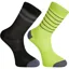 Madison Sportive Mid Sock Twin Pack Black/Lime Punch