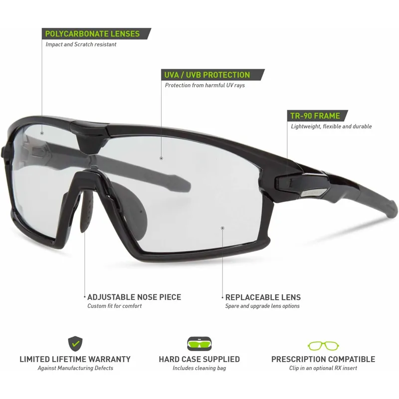 Madison Code Breaker Glasses Gloss Black/Clear-5