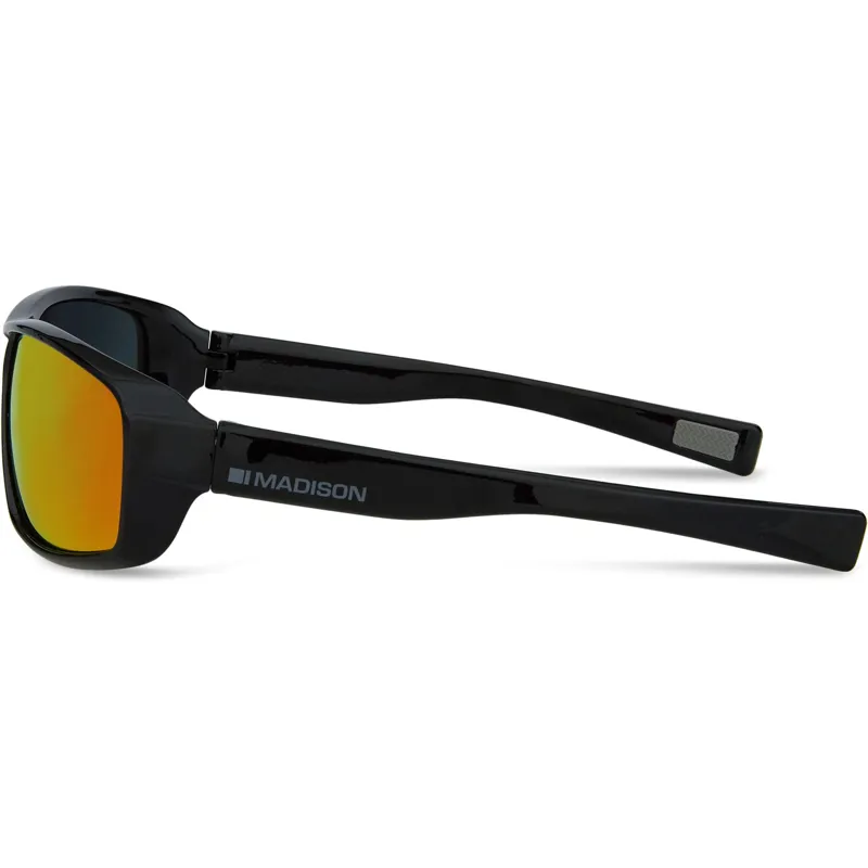 Madison Target Sunglasses Gloss Black/Fire Mirror-1