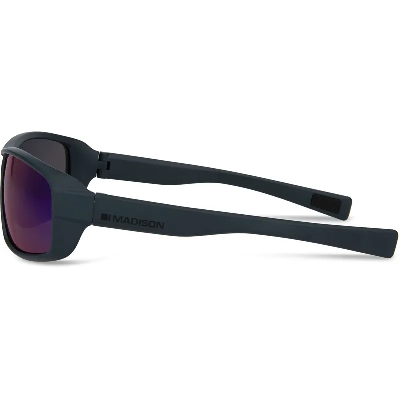 Madison Target Sunglasses Matte Dark Grey/Purple Mirror-1