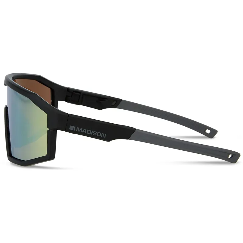 Madison Enigma Sunglasses 3 Pack Matt Black/Gold Mirror/Amber and Clear Lens-1