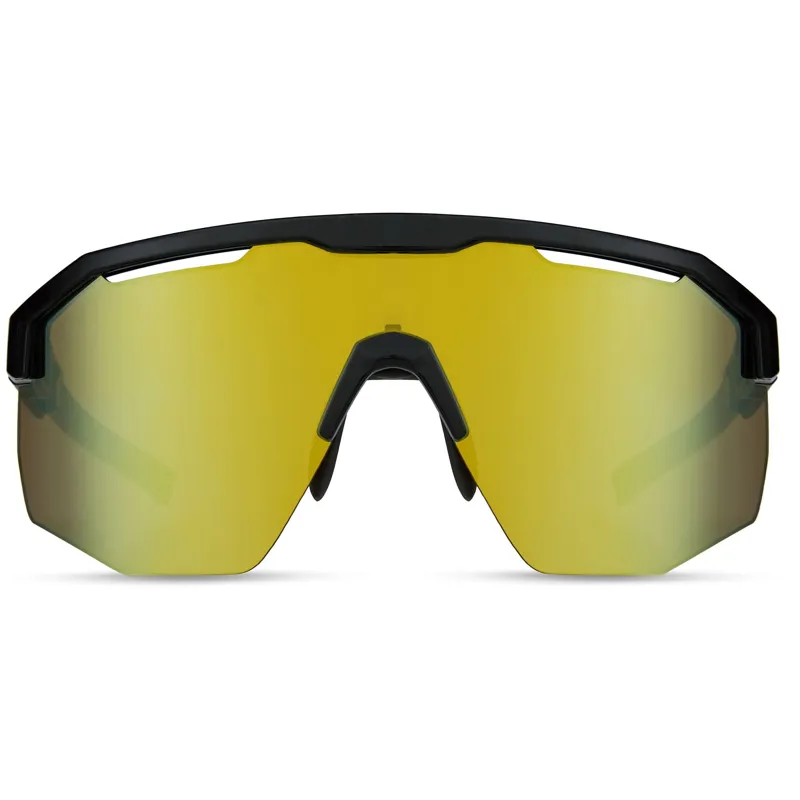 Madison Cipher Sunglasses 3 Pack Gloss Black/Gold Mirror/Amber and Clear Lens-3