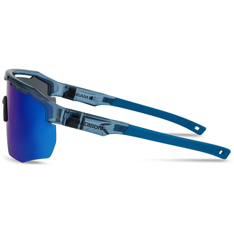 Madison Cipher Sunglases 3 Pack Crystal Gloss Blue/Blue Mirror/Amber and Clear Lens-1