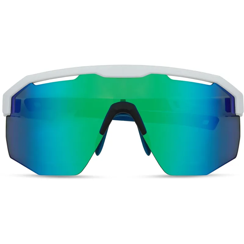 Madison Cipher Sunglasses Gloss White/Green Mirror-4