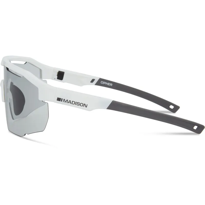 Madison Cipher Sunglasses Gloss White/Photochromic Lens-1