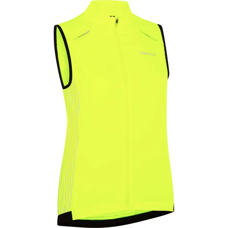 Madison Stellar Women's Reflective Windproof Gilet Hi-Viz Yellow-1