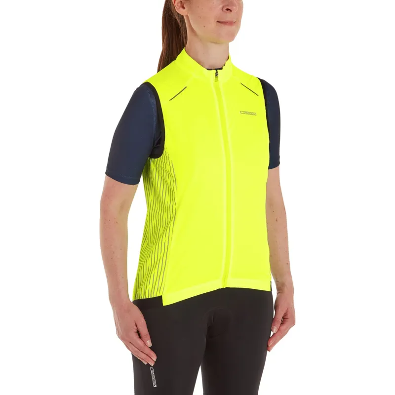 Madison Stellar Women's Reflective Windproof Gilet Hi-Viz Yellow-2