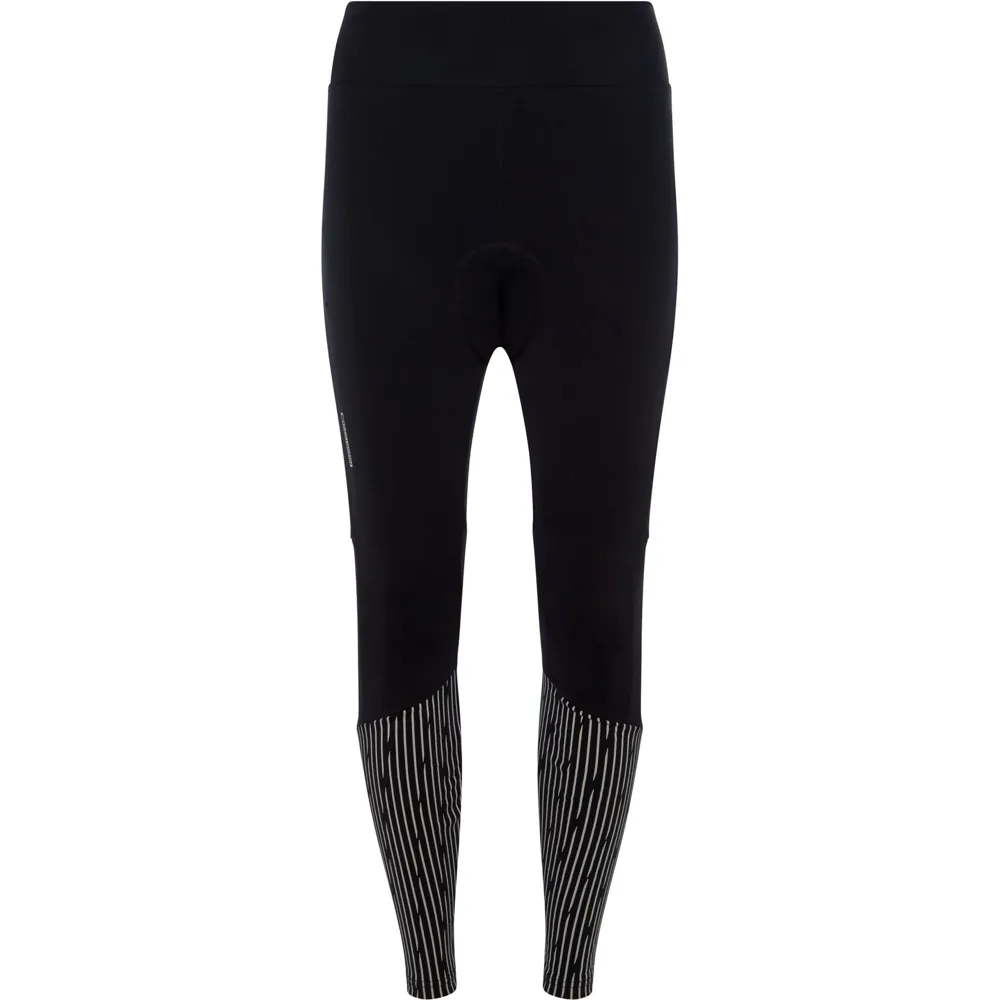 Image of Madison Stellar Womens Reflective Thermal Tights With Pad Black