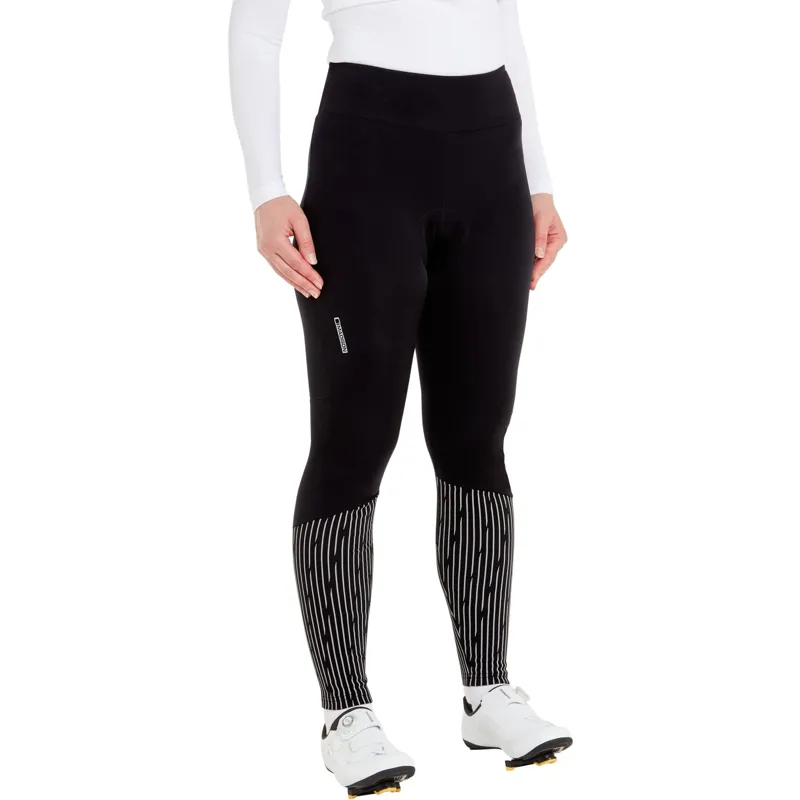 Madison Stellar Women's Reflective Thermal Tights With Pad Black-2
