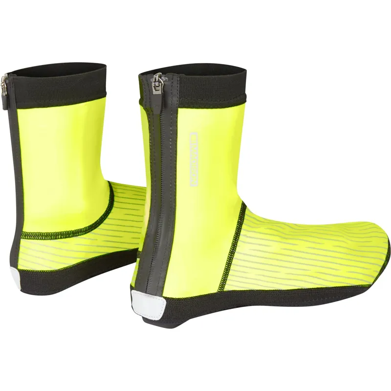 Madison Stellar Reflective Open Sole Overshoes Black/Hi-Viz Yellow-1