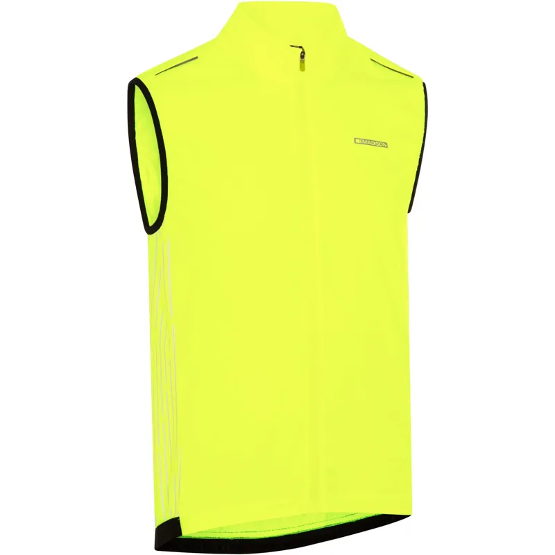 Madison Stellar Reflective Windproof Gilet Hi-Viz Yellow-1