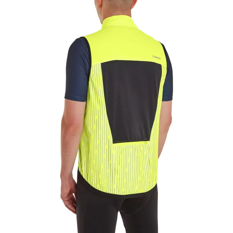 Madison Stellar Reflective Windproof Gilet Hi-Viz Yellow-3