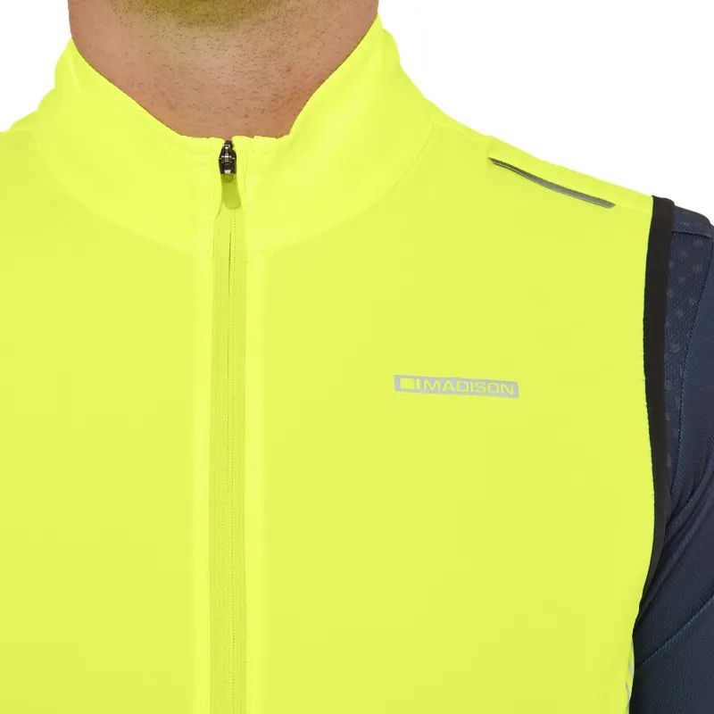 Madison Stellar Reflective Windproof Gilet Hi-Viz Yellow-6