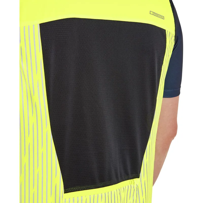 Madison Stellar Reflective Windproof Gilet Hi-Viz Yellow-8