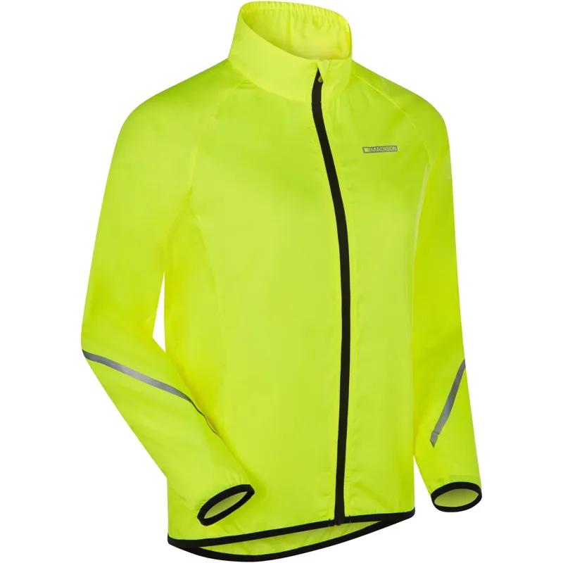 Madison Freewheel Youth Packable Jacket Hi-Viz Yellow-1