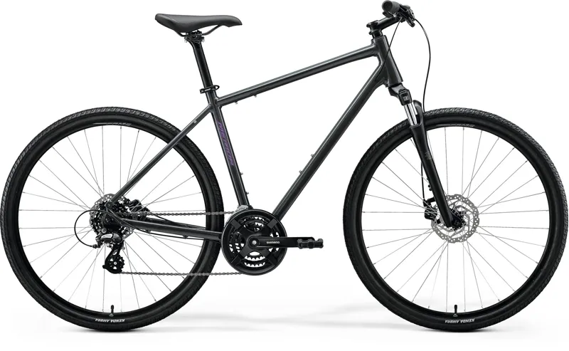 Merida Crossway 10 Hybrid Bike 2027 Glossy Cool Grey/Purple