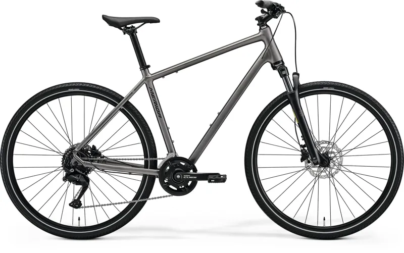 Merida Crossway 100 Hybrid Bike 2027 Silk Warm Slate Grey/Black