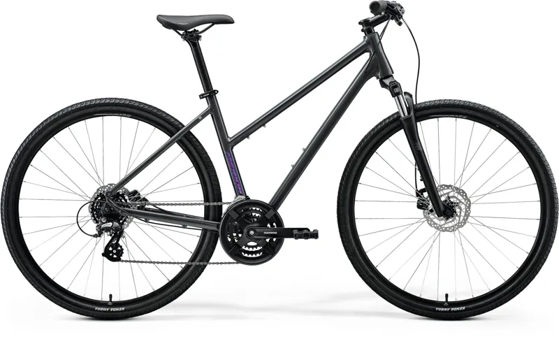 Merida Crossway Low Step 10 Hybrid Bike 2027 Glossy Cool Grey/Purple