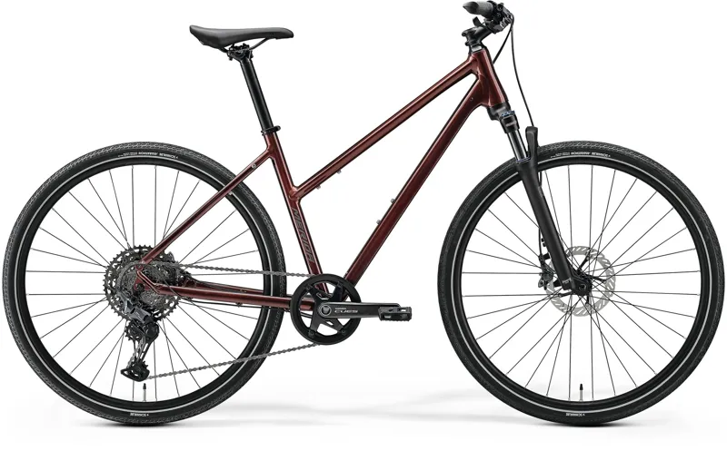 Merida Crossway Low Step 700 Hybrid Bike 2027 Glossy Elegant Wildberry/Grey