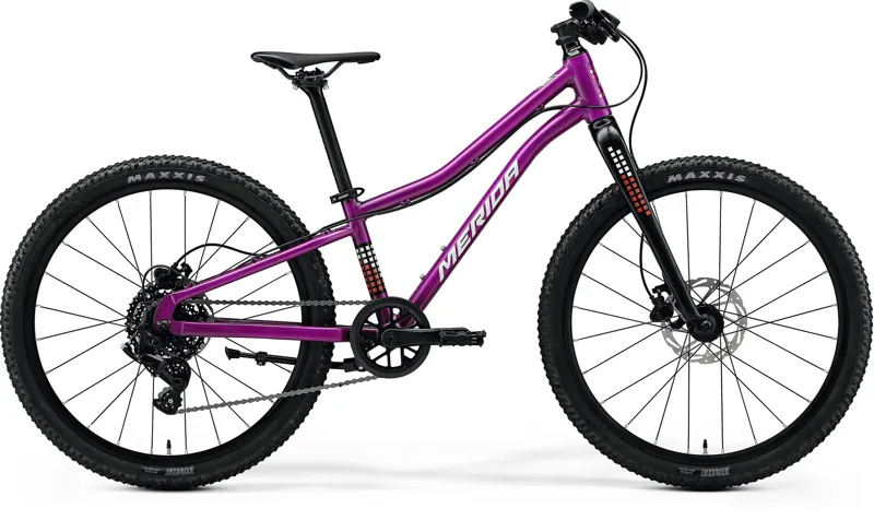 Merida Matts J.24+ Kids Bike 2027 Silk Purple/White/Red/Black