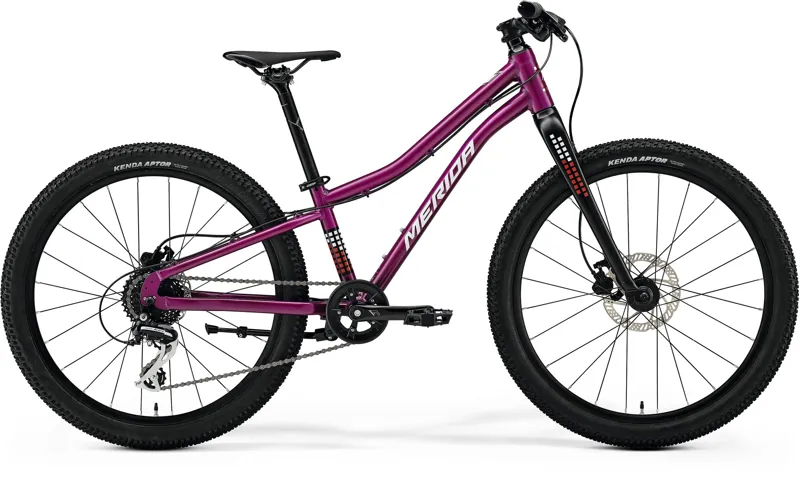 Merida Matts J.24+ Kids Bikes 2025 Silk Purple/White/Red/Black