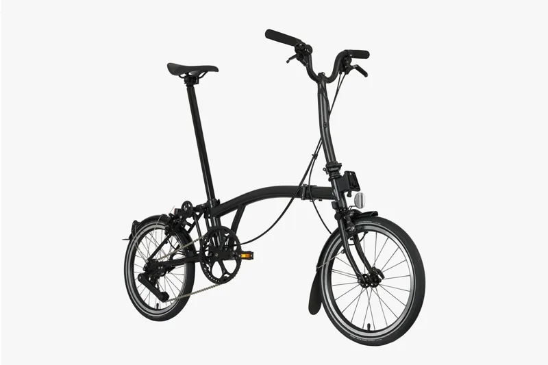 Brompton P-Line Urban Mid Bar Folding Bike 2023 Midnight Black-1