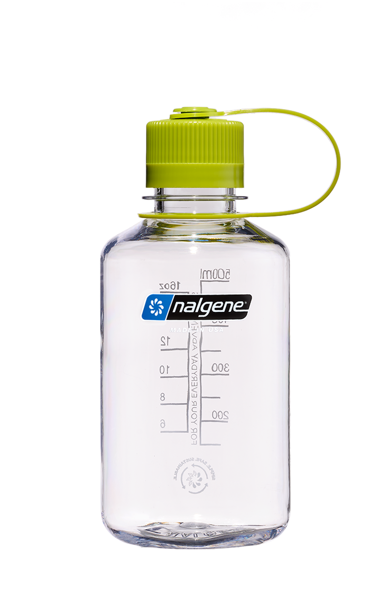 Nalgene Narrow Mouth Sustain Bottle 500ml Clear/Green Cap