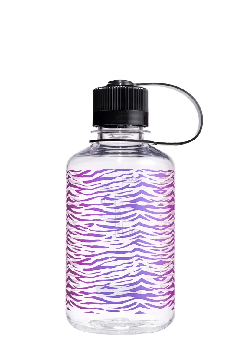 Nalgene Sustain Narrow Mouth Bottle 16oz/0.5L Clear Rainbow Zebra Print